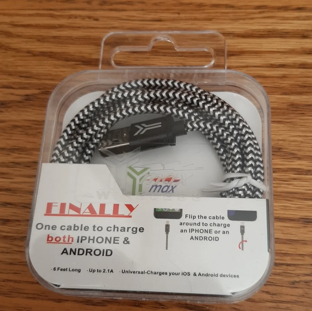 Y Max Reversible USB 6 ft braided Cables lot of 9 mixed colors
